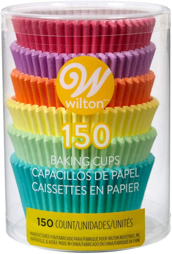 Rainbow Pastel Cupcake Liners 150 Count Amazon.co.uk Home & Kitchen