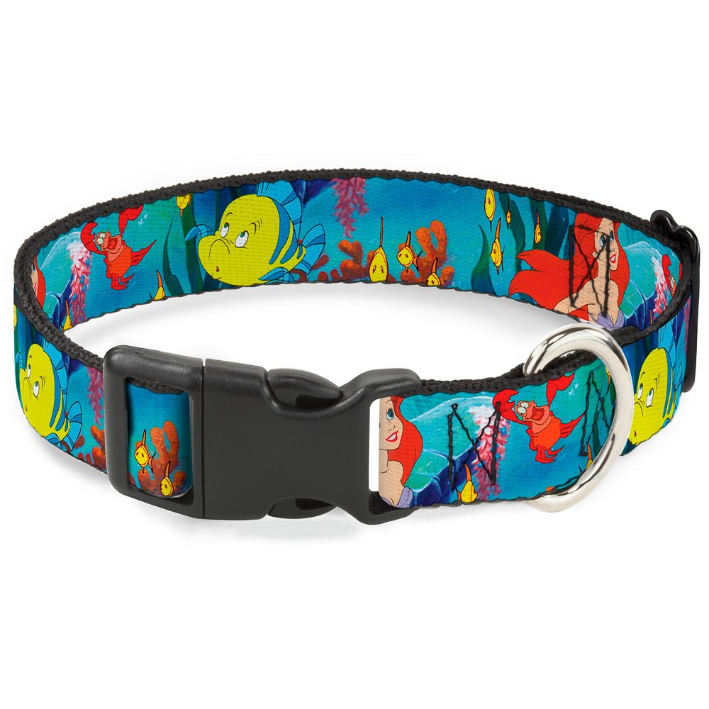 Collar de plástico Clip Buckle-Down de Sebastián y Flounder con escena de Ariel