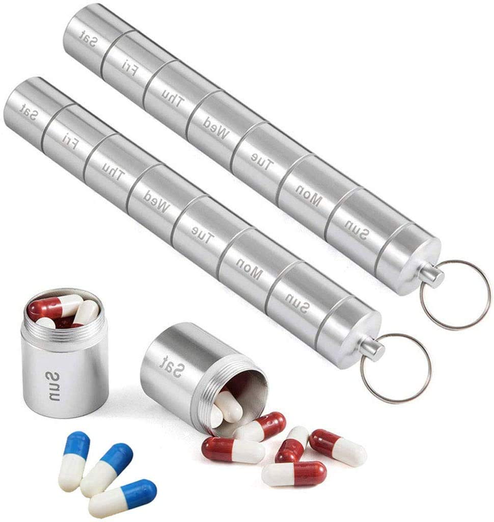 Mini Pill Box Weekly Pill Organizer Stackable Compartments