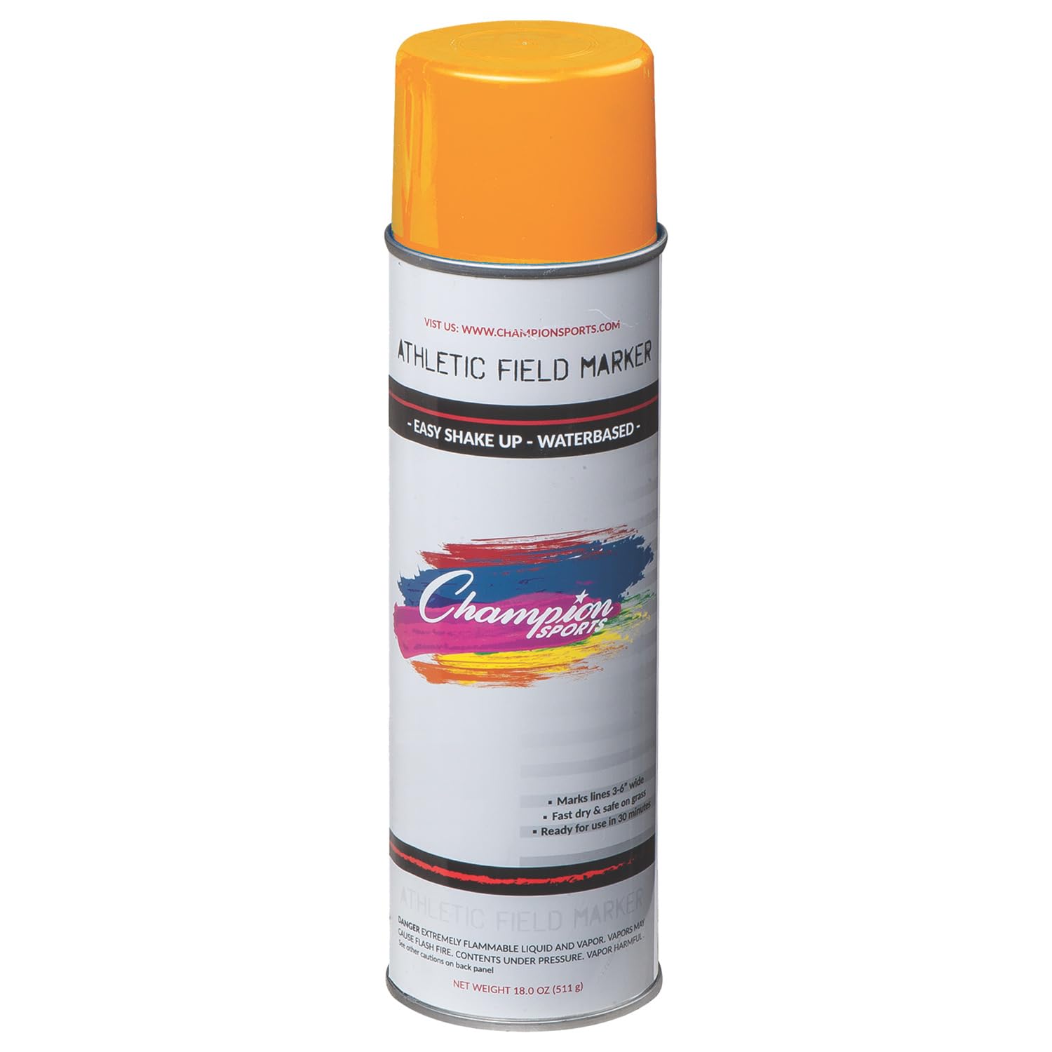 Champion Sports Field Marking Paint, Case of 12, Flourescent Orange, 20 oz