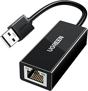 UGREEN Ethernet Adapter USB to 10 100 Mbps Network Adapter RJ45 Wired LAN Adapter for Laptop PC Compatible with Nintendo Switch Wii Wii U MacBook Chromebook Surface Windows macOS Linux (Black)