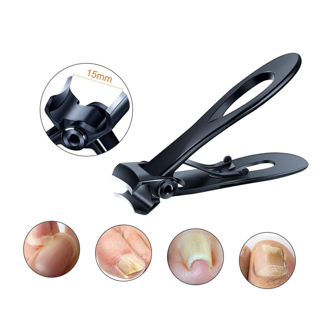 FOMIYES 9stücke Teiliges Edelstahl Nagelpflege Set Robuste Nagelknipser Mit Breitem Öffnungswinkel Inklusive Feile Und Für Perfektes Nagelstyling Für Unterwegs Schwarz