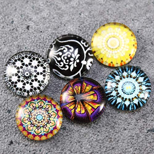 ROSENICE Mosaic Tiles 12mm Mixed Round for Crafts Glass Mosaic Supplies 200pcs(Mixed color)