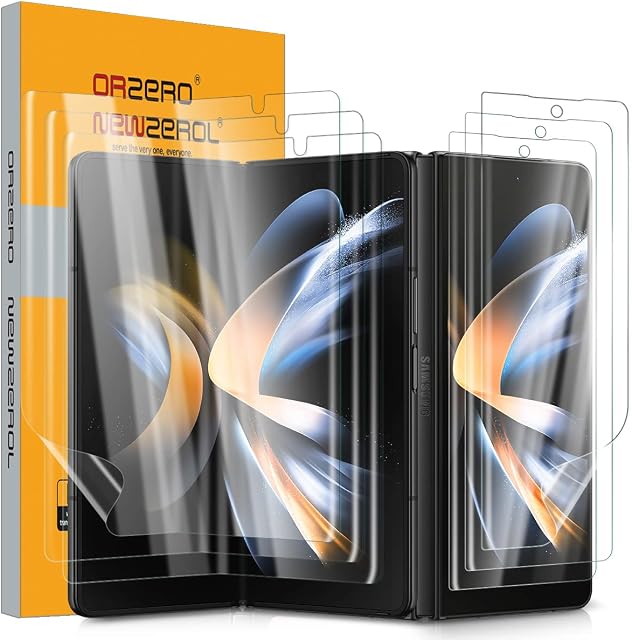 NEWZEROL 3 Sets Compatible for Samsung Galaxy Z Fold 4 5G Screen Protector [Front Screen and Middle Screen] TPU 3D Soft Protective Film for Samsung Z Fold 4 5G - Transparent