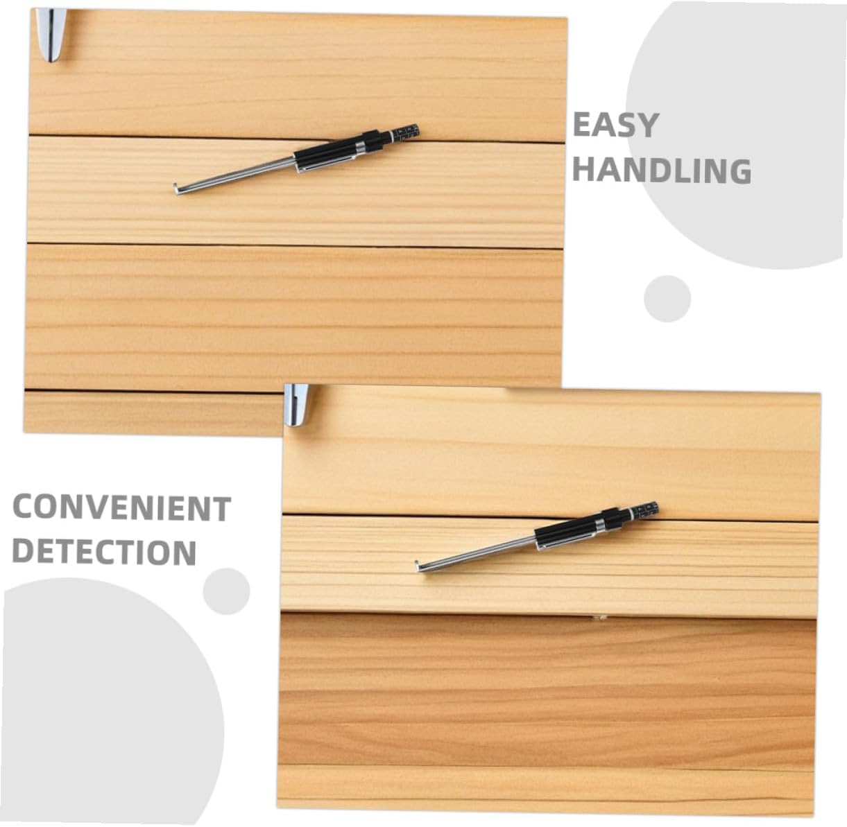 Brake Pad Measuring Tool Set 2pcs Precision Brake Pad Inspection Gauge with Scale for Car Wear Detection and Thickness Measurement