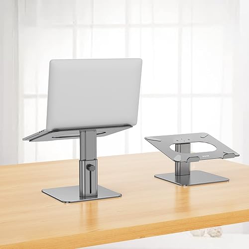 Miniatura 2 de BESIGN LSX6N - Soporte ergonómico ajustable para laptop, soporte elevador compatible con Air, Pro, Dell, HP, Lenovo More 10-15.6", gris