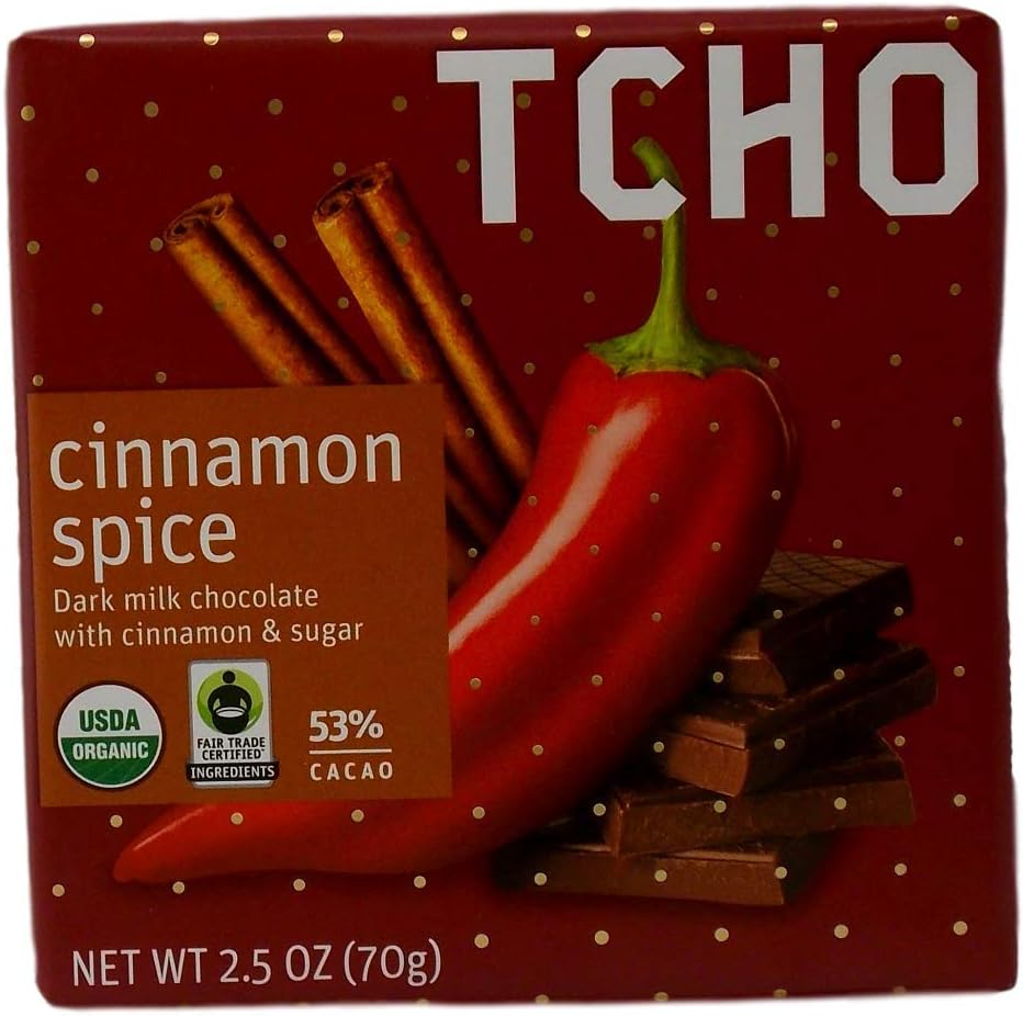 Chocolate Bar Milk Cinnamon Spice 53% Organic, 2.5 Ounce