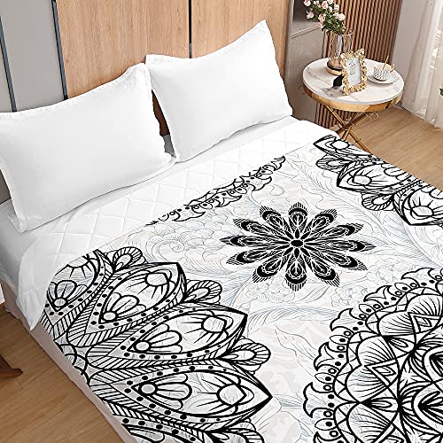 Colcha bouti ligera y suave con estampado 3D mandala para dormitorio 5