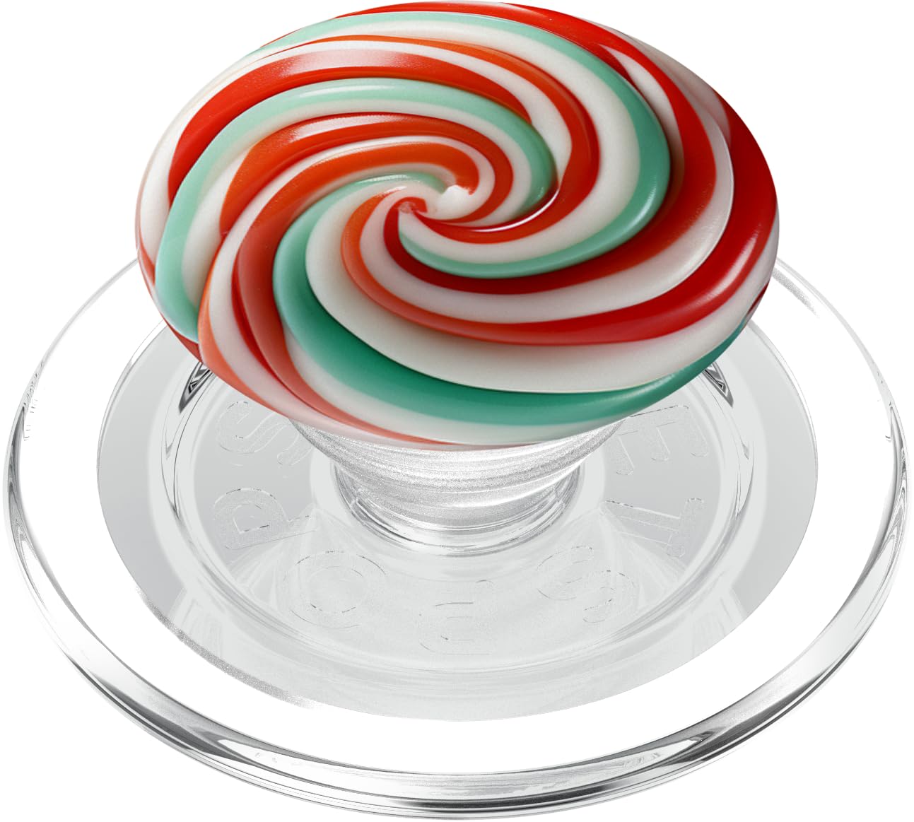 Christmas Lollipop Green red White PopSockets PopGrip for MagSafe