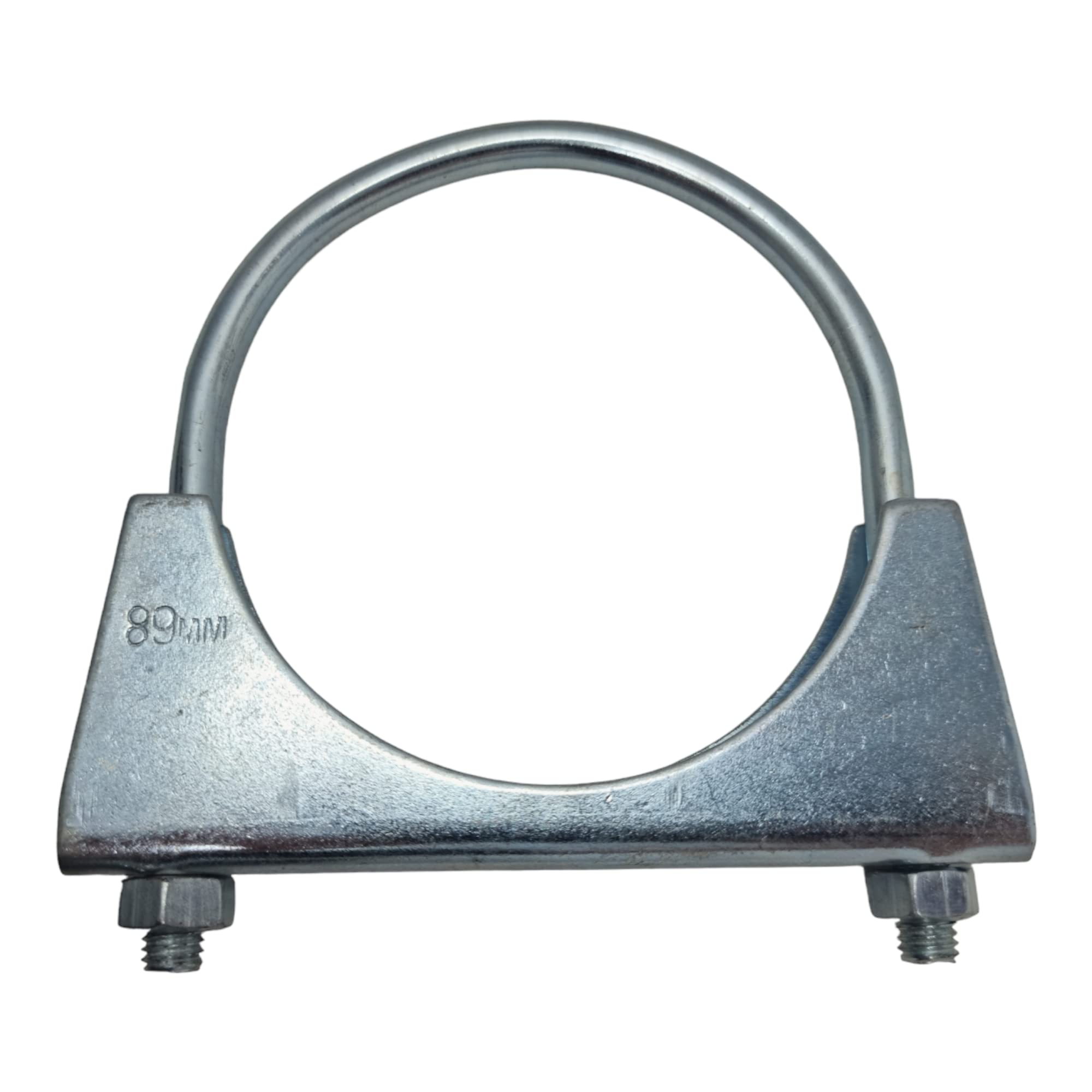 89mm Universal U Bolt Exhaust Clamps - Heavy Duty Clamp & Nuts (Pack of 2)