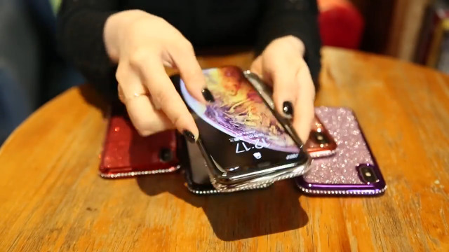 Uposao Glitzer-Hülle Für Huawei P30 Pro – Mit Ring-Ständer, Rosa, Transparent, TPU-Silikon