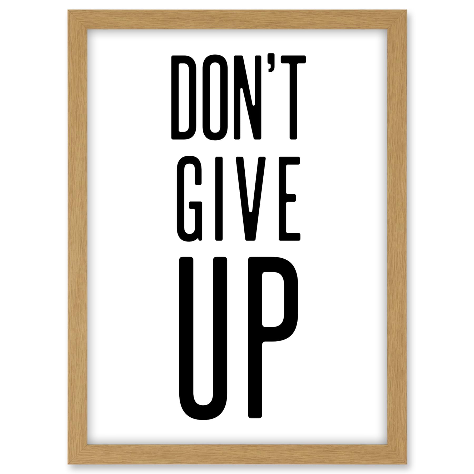 Artery8 Exercise Inspiration Don't Give Up Exercise Work Out Motivation Gym Aesthetic Artwork Framed A3 Wall Art Print