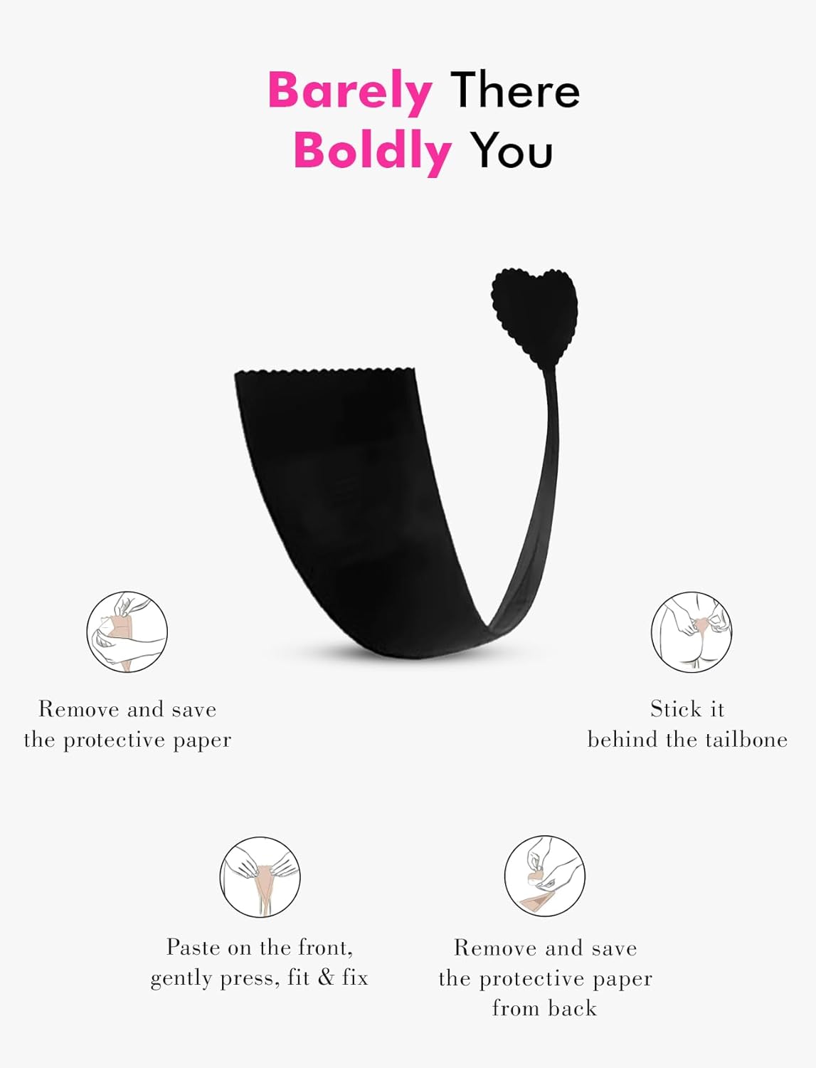 PINQ POLKA C String Thongs for Women - Reusable, Invisible Thong Panties with Adhesive - No Panty Line Thongs Underwears - Image 5