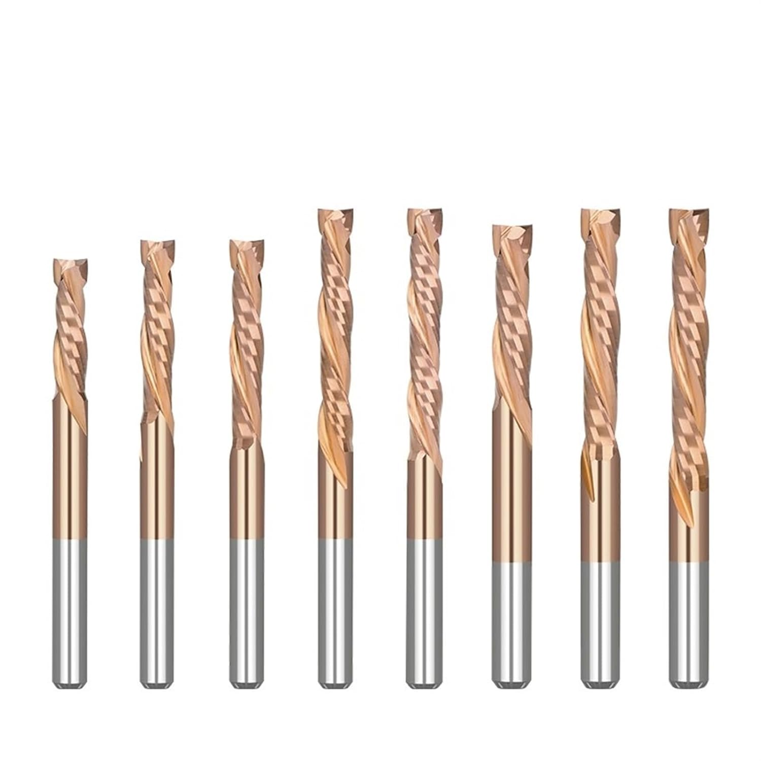 Cut Compression 3.175-12mm Shank Two Flute Spiral Carbide Router Bit Wood 1Pcs(10x52x100mm)