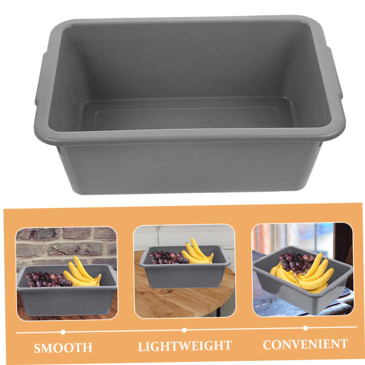 MAGICLULU 3piezas Caja De Almacenamiento Plástico Rectangular Multipropósito Resistente Pp Con Capacidad Moderada Para Lavado De Platos y Frutas Apilable Para Hogar y Uso Comercial