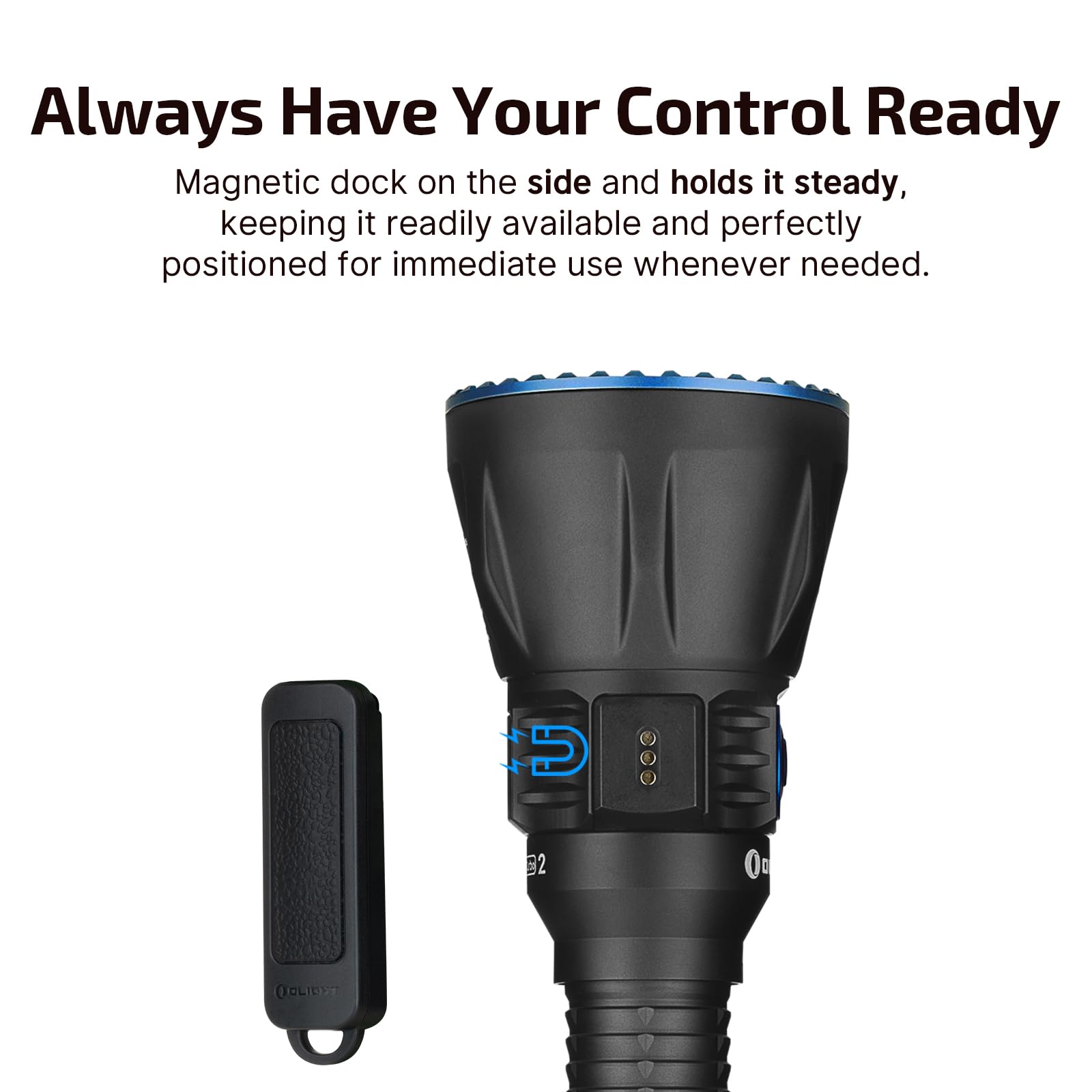 OLIGHT Javelot Turbo 2 Tactical Torch 1800 Lumens LED Rechargeable Flashlight with a Wireless Remote and Two Charging Methods for Hunting, Search, Rescue, and Law Enforcement (Black