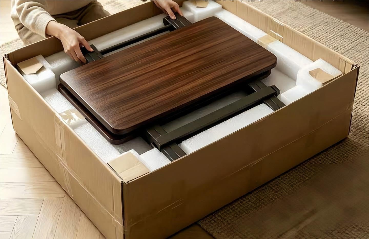 Escritorio Plegable Soportes de Alta Carga, diseño Minimalista