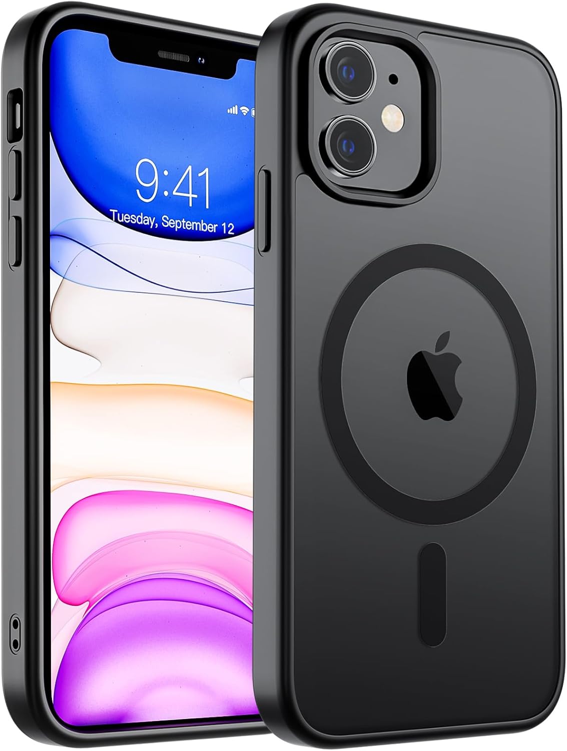 SUPFINE Magnetic for iPhone 11 Phone Case(Compatible with MagSafe)(Military Grade Drop Protection) Slim Translucent Matte Shockproof with Anti-Fingerprint Phone Case