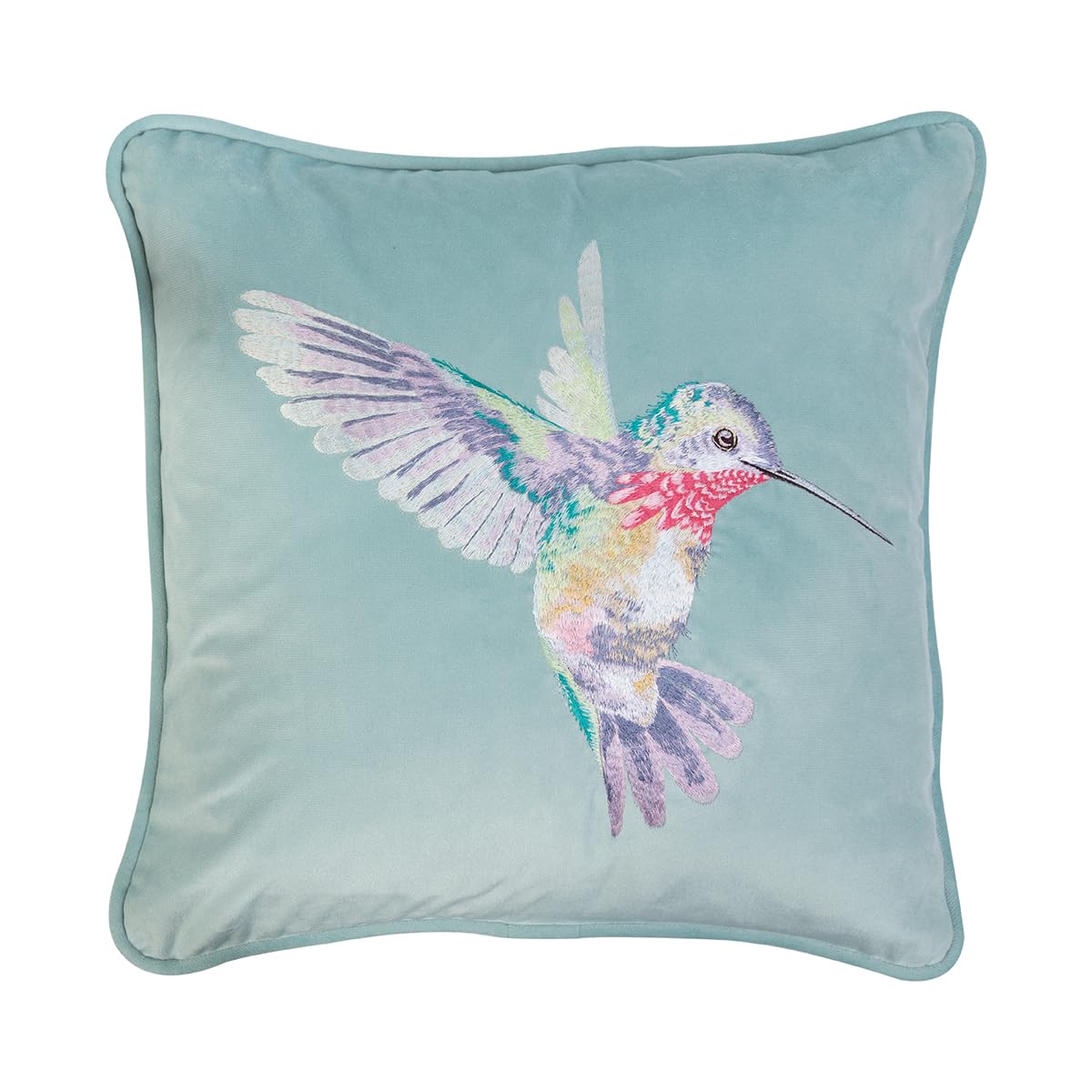 Wrendale Designs by Hannah Dale 'Wisteria Wishes' Hummingbird Embroidered Cushion