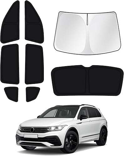 Parasoles para parabrisas de automóvil, cubierta para ventana lateral y trasera, protección de privacidad, mantiene el vehículo fresco, color negro,
