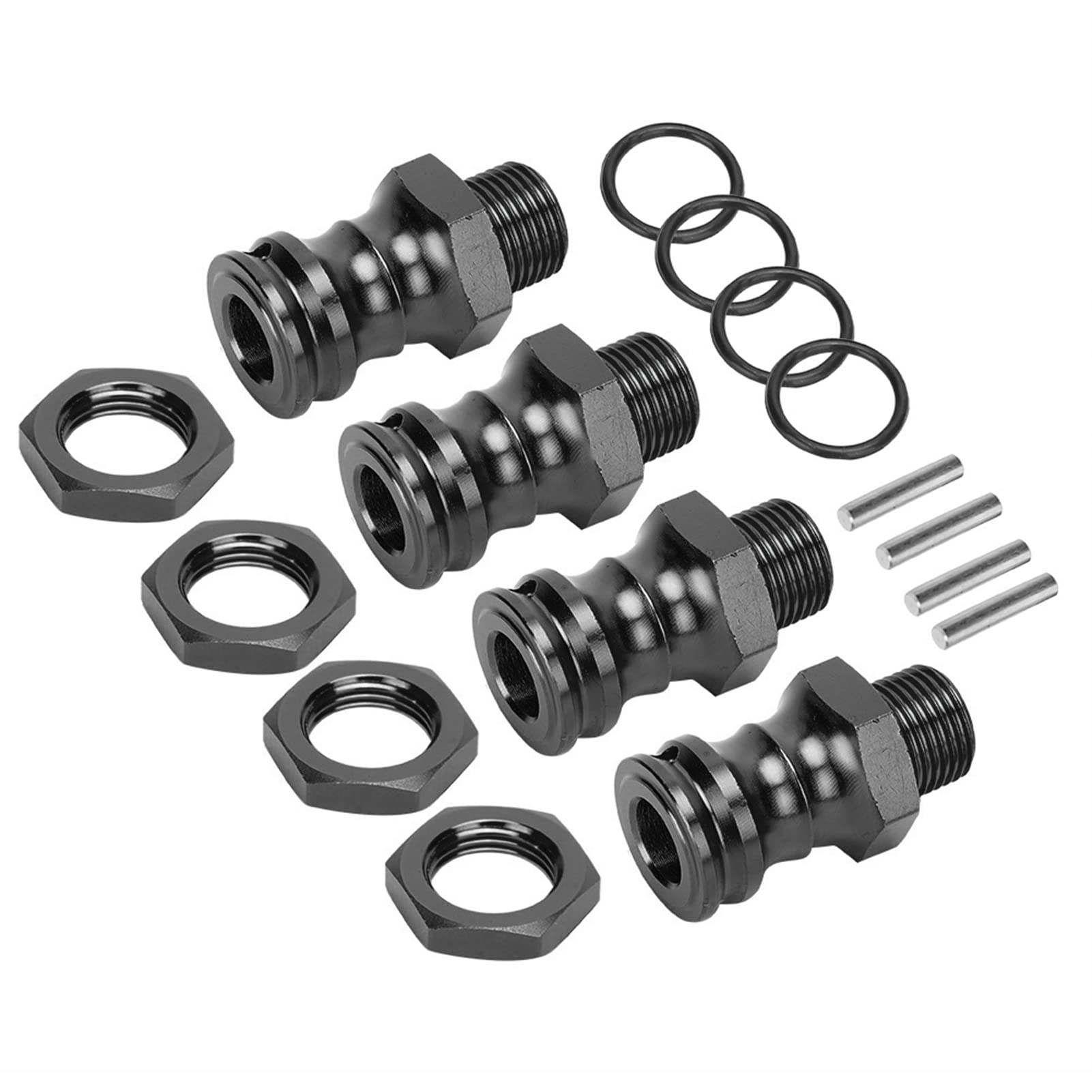 Aluminium Verlängerungsadapter Für 1:8 RC Autos – 30 Mm Verbreiterung, 8 Mm Wellendurchmesser, 4er Set In Titan-Optik