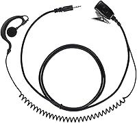 Vista 1 de Auricular de 1 pin compatible con Cobra CX112 CXT195 Radio Walkie Talkie, auriculares de 0.098 in en forma de G con micrófono PTT