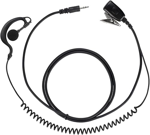 ERIPHA Auricular de 1 pin compatible con Cobra CX112 CXT195 Radio Walkie Talkie, auriculares de 0.098 in en forma de G con micrófono PTT