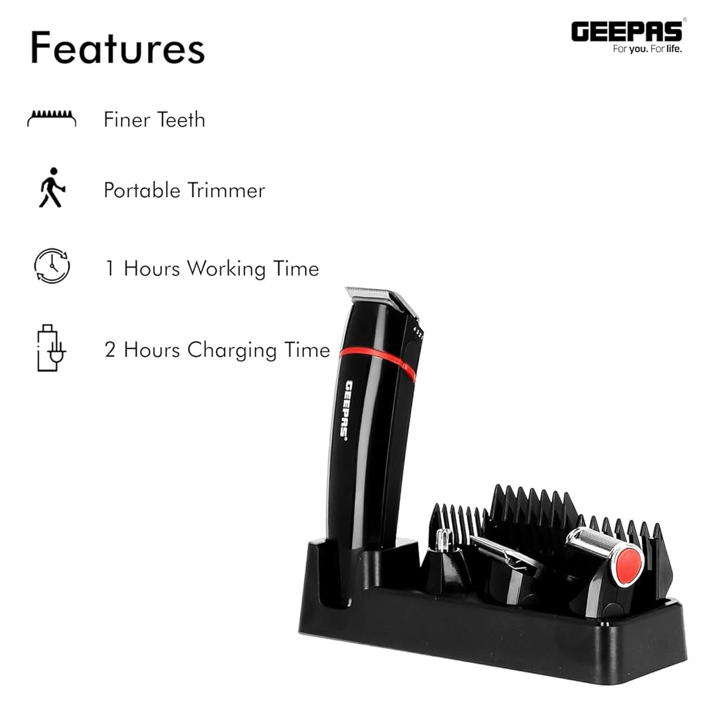 Geepas 7 in 1 Hair Trimmer GTR8128N 2 Geepas 7 in 1 Hair Trimmer GTR8128N