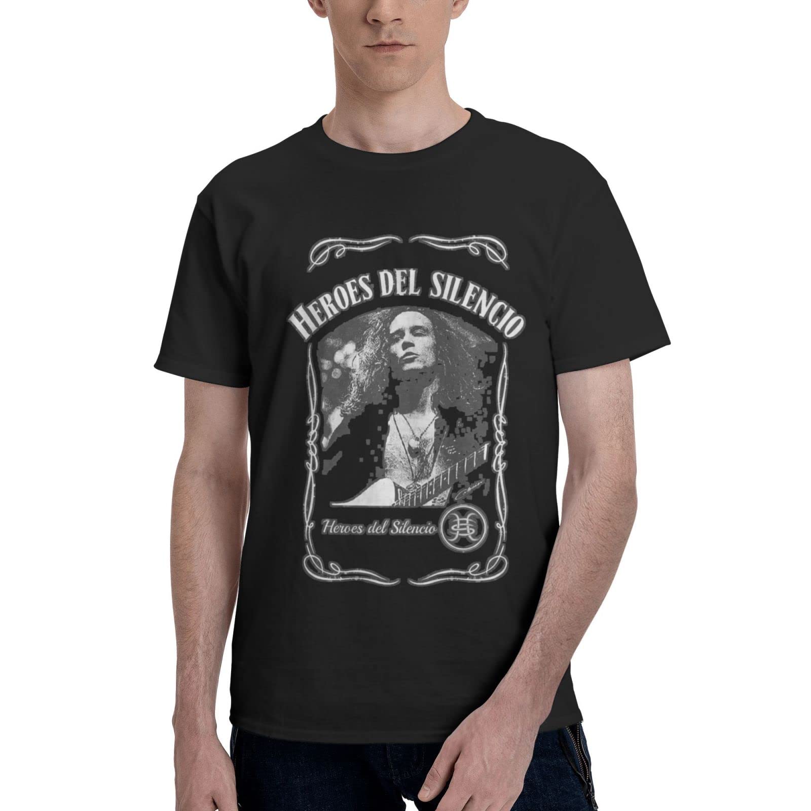 Heroes Del Silencio T-Shirt — Unisex Black Tee, 100% Cotton, Short