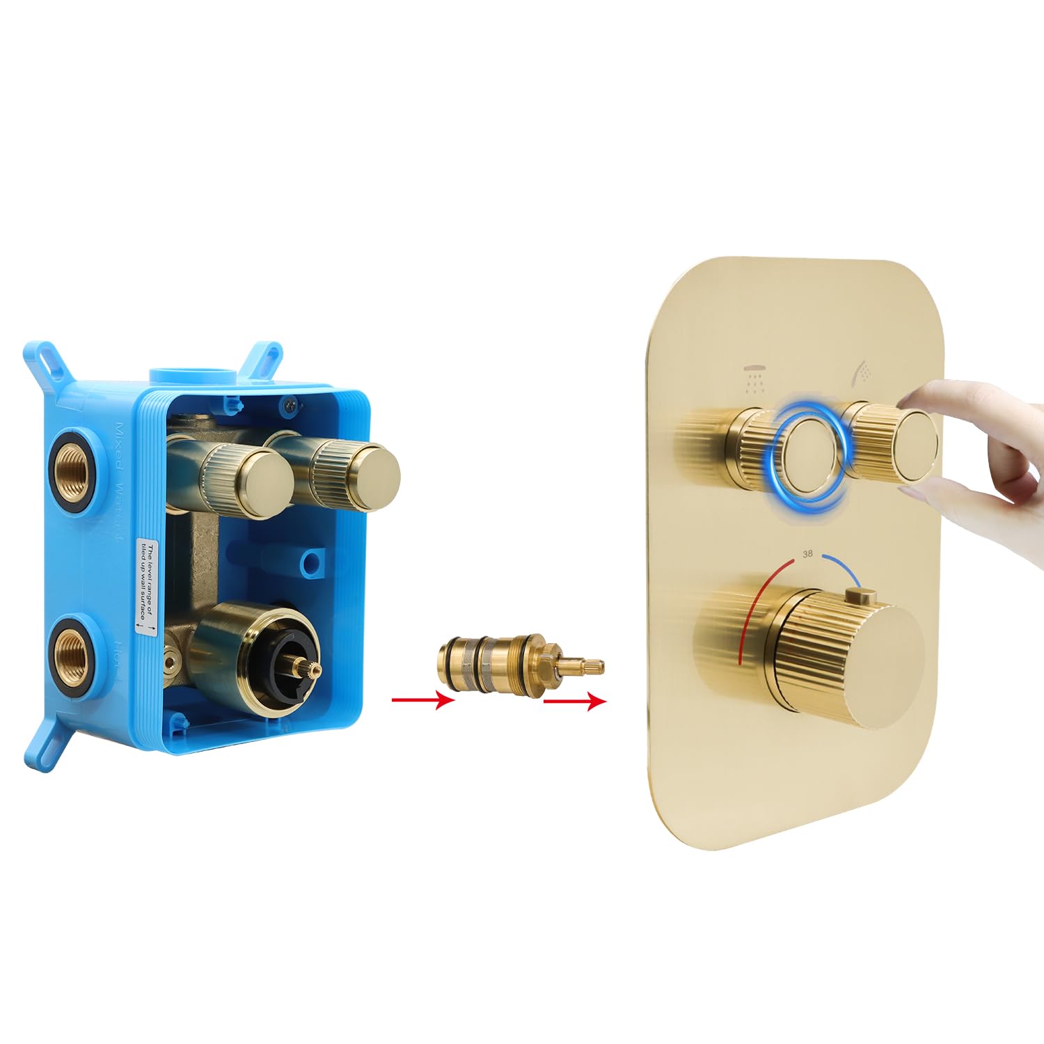 Mitigeur de douche thermostatique en laiton pour moderniser votre espace bien-être