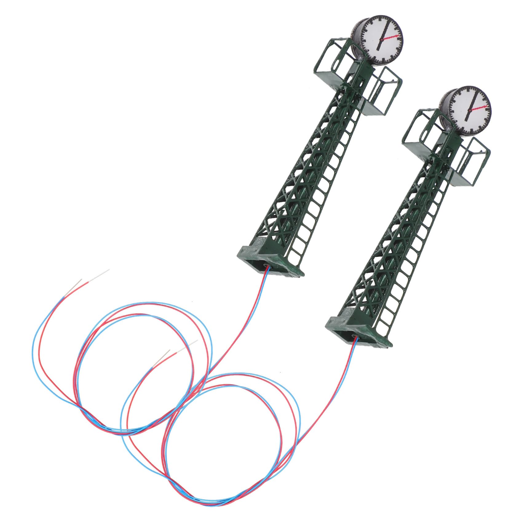 Anneome DIY Model Railway Accessory: 2pcs Miniature Grid Lamps for Train Lattice Light Model
