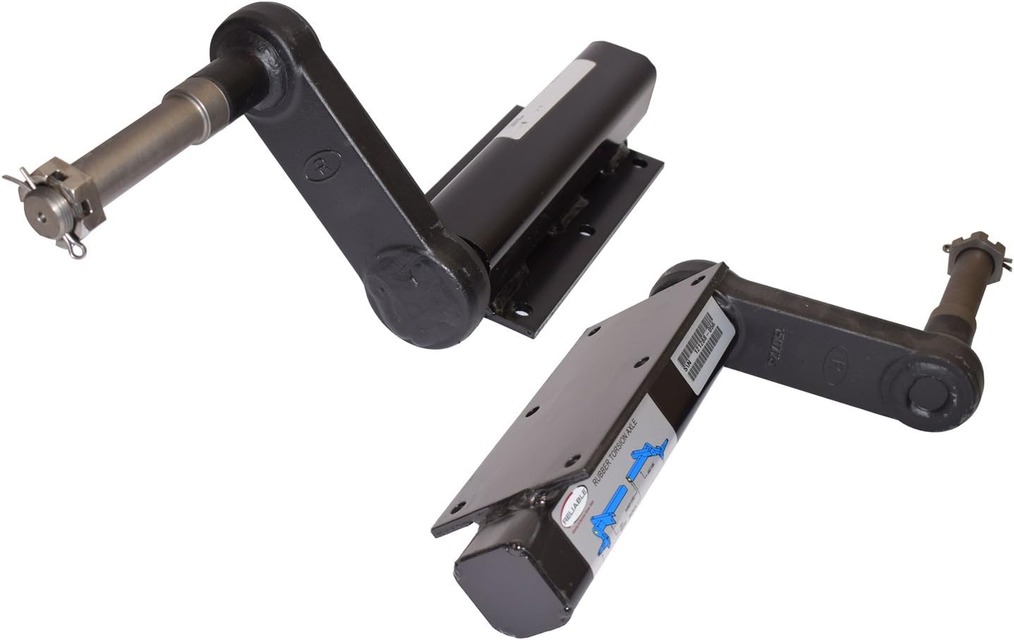 Reliable 2,000 lb. Capacity (TSA-2000) Steel, Torsional Black Stub Axles - Pair