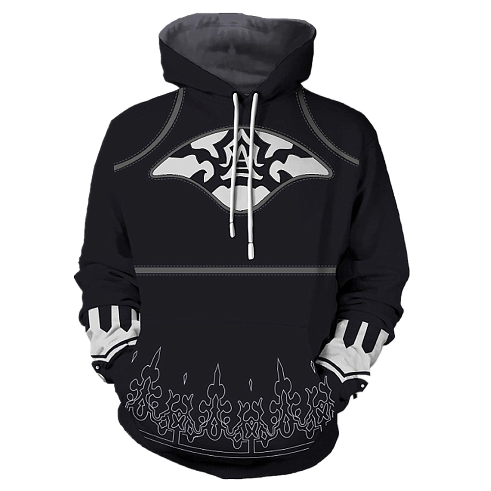 Charous Women's Black Anime Game Nier: Automata Cosplay Hoodies,Unisex 3D Printing Hooded Sweatshirt Used For Festival Cosplay Or Gift