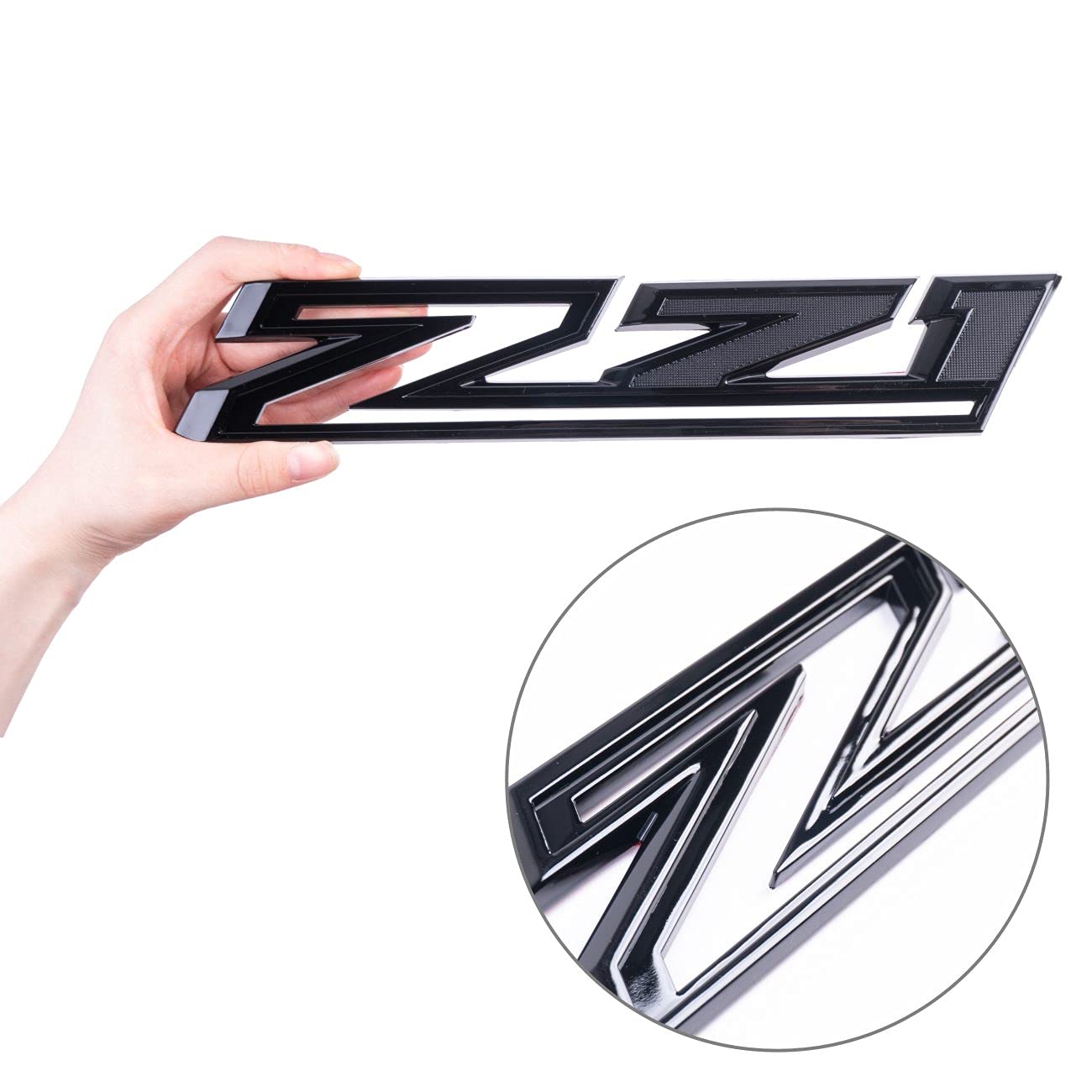 2019-2021 Z71 Emblem Badges for Silverado 2PCS (Gloss Black)