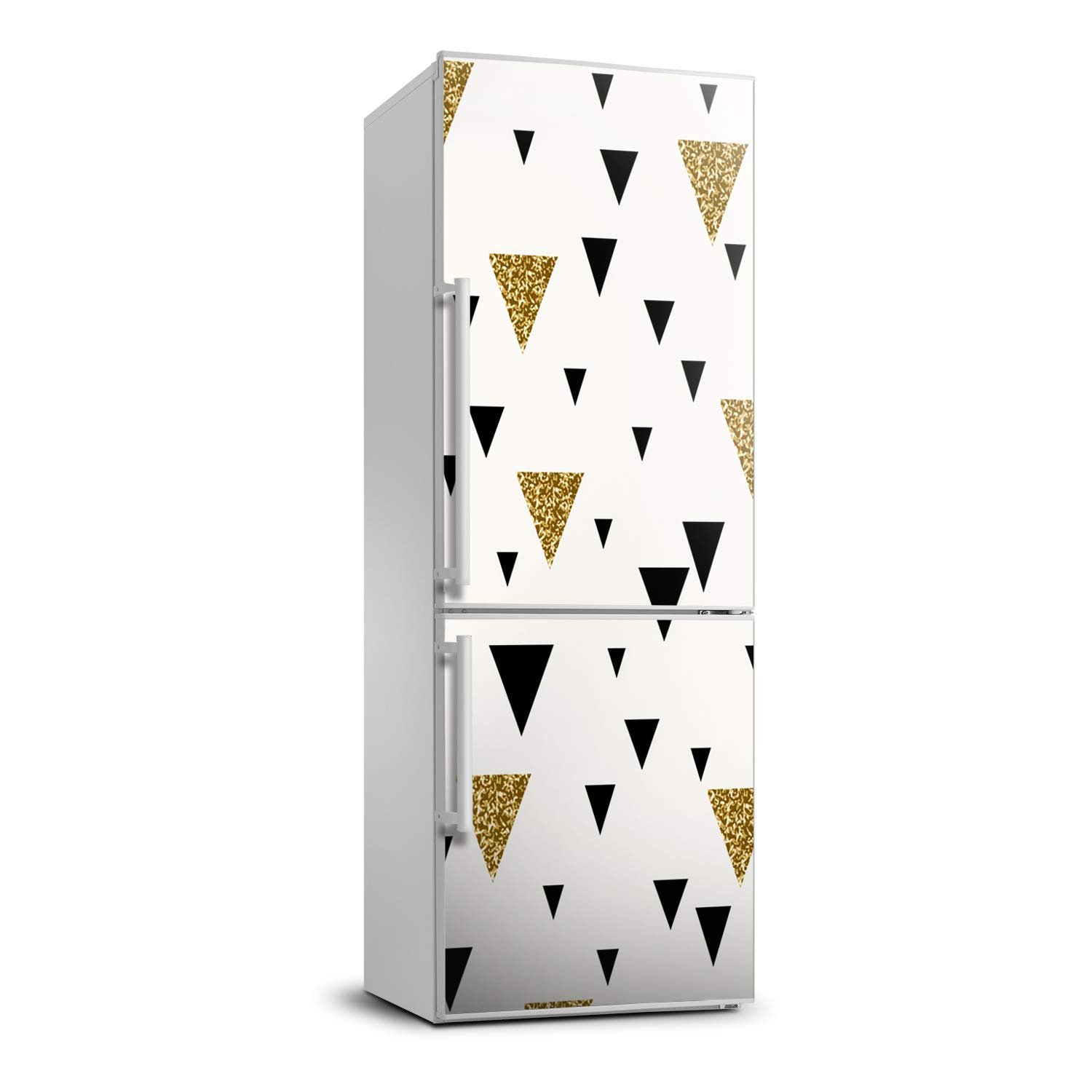 Cubierta del refrigerador autoadhesiva 60x180 cm con diseño geométrico de triángulos