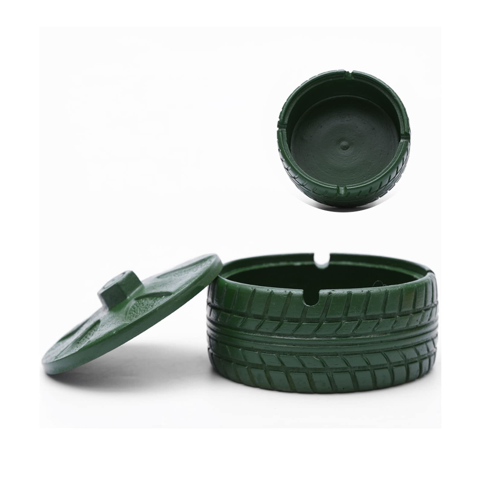 Kfgisd Green Mini Trash Can, Waste Basket For Desktop, Concrete, Easy To Clean, For The Outdoor Area On The Balcony ,Ashtrays(Green)