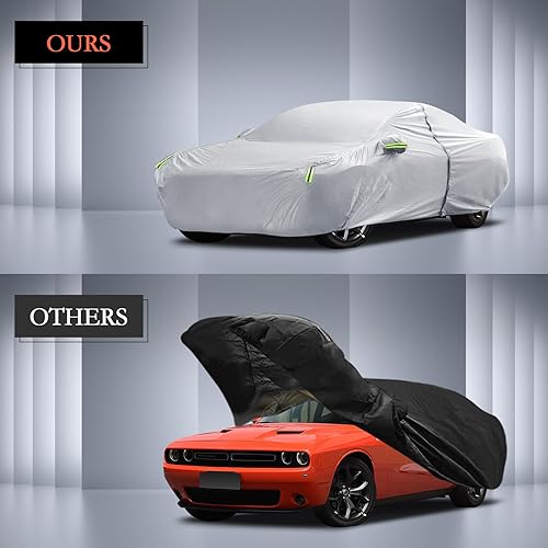 Miniatura 7 de Funda de coche personalizada para Dodge Challenger 2008-2023, impermeable para todo tipo de clima, cubierta exterior completa, protector de lluvia,