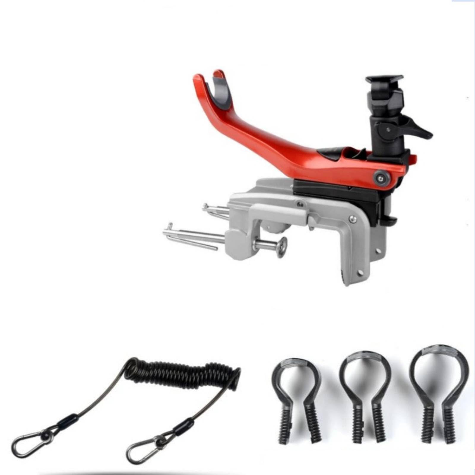 LOVIVER Soporte para Caña de Pescar Portacañas Ajustable Soporte de Bote Montaje Universal con Estructura Resistente a Impactos y Inserciones Múltiples Adecuado para Pesca en Jornadas Prolongadas