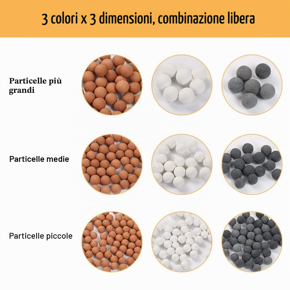 Vicloon Sfere minerali,9 Pacchetti Soffione Doccia Anti Calcare,Minerale Palle Doccia,Ioni Negativi Minerali Sfere Doccia