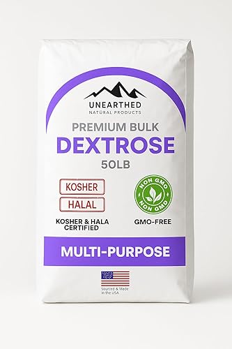 Ernst Grain's Dextrosa, 50 libras, azúcar de maíz, altamente eficaz para elaboración casera, producción de alimentos y alimentación para ganado, sin