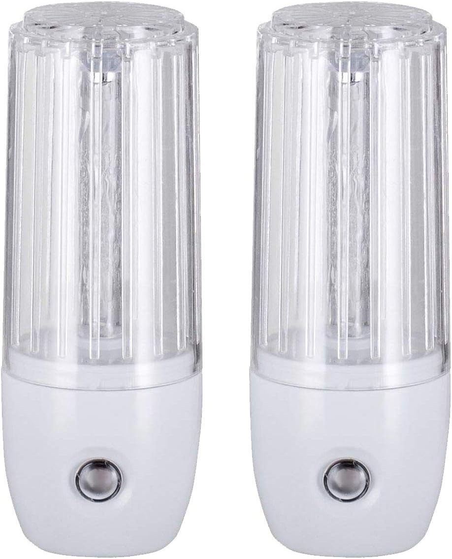 Maximm LED Plug-in Night Light with Auto Dusk to Dawn Sensor,UL Warm White, 2 Pack, Indoor Light Bathroom, Hallway, Stairs, Pantry, Laundry Room and Walk-in Closet Compact and Energy Efficient