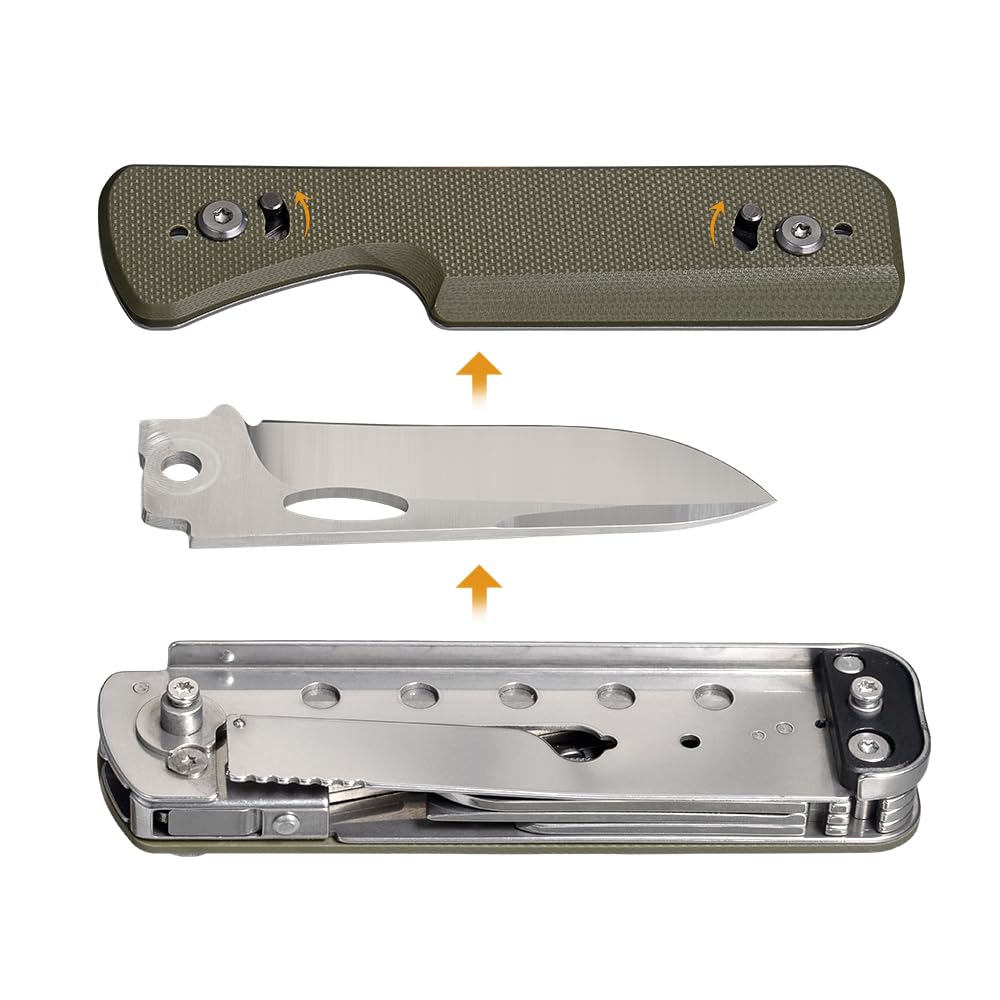ROXON S505G Flex Shears-Modular Design Multitool with Fixed Big Scissor-Interchangeable Blade of BA01-BA17 & Changeable Implements of FT01-FT12 (Green) - Image 3