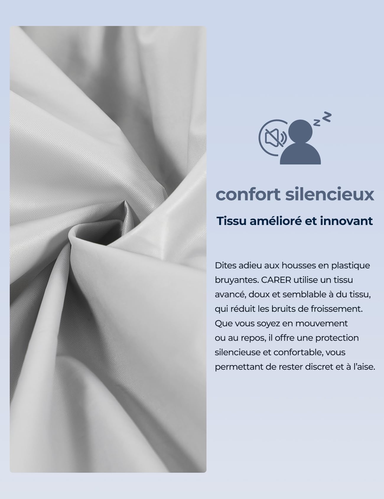 Carer Lot de 3 Couvre-couches pour Adulte Sous-vêtement Anti-fuites pour Incontinence Imperméable Sans Bruit Lavable Réutilisable Culotte Plastique Unisexe Gris Taille M