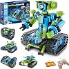 Sillbird Robot Car Building Kit with Remote Control STEM Gifts for Boys Ages 8-14, Technic Coding Stunt Racer Toys for Kids Birthday, Buildable 5in1 Models with 662 Pieces
