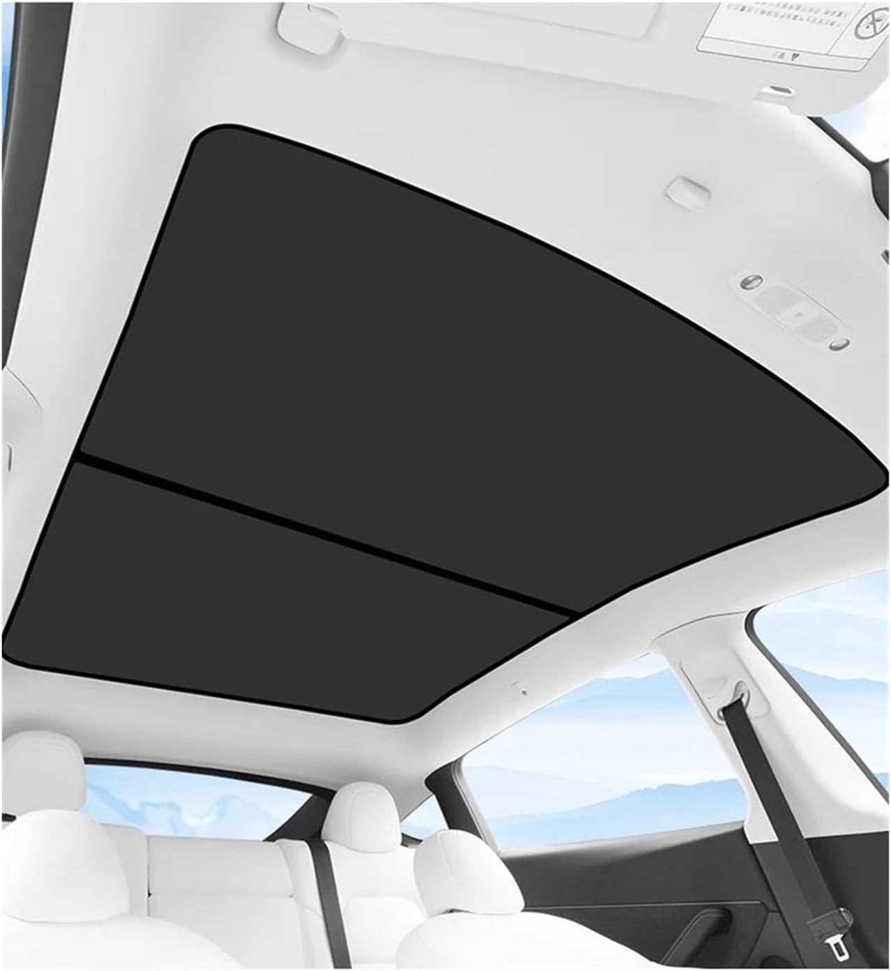 Car Roller Shades for Tesla for Model Y 2021-2022 2023 2024 Ice Cloth Buckle Sun Pare Glass Front Rear Skylight Accessory Sunroofs Sun Shade