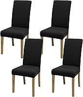 Vista 44 de Fundas para sillas de comedor, juego de 2 fundas para sillas de comedor o cocina, lavables, protectoras, para sillas Parsons, para el hogar, Beige