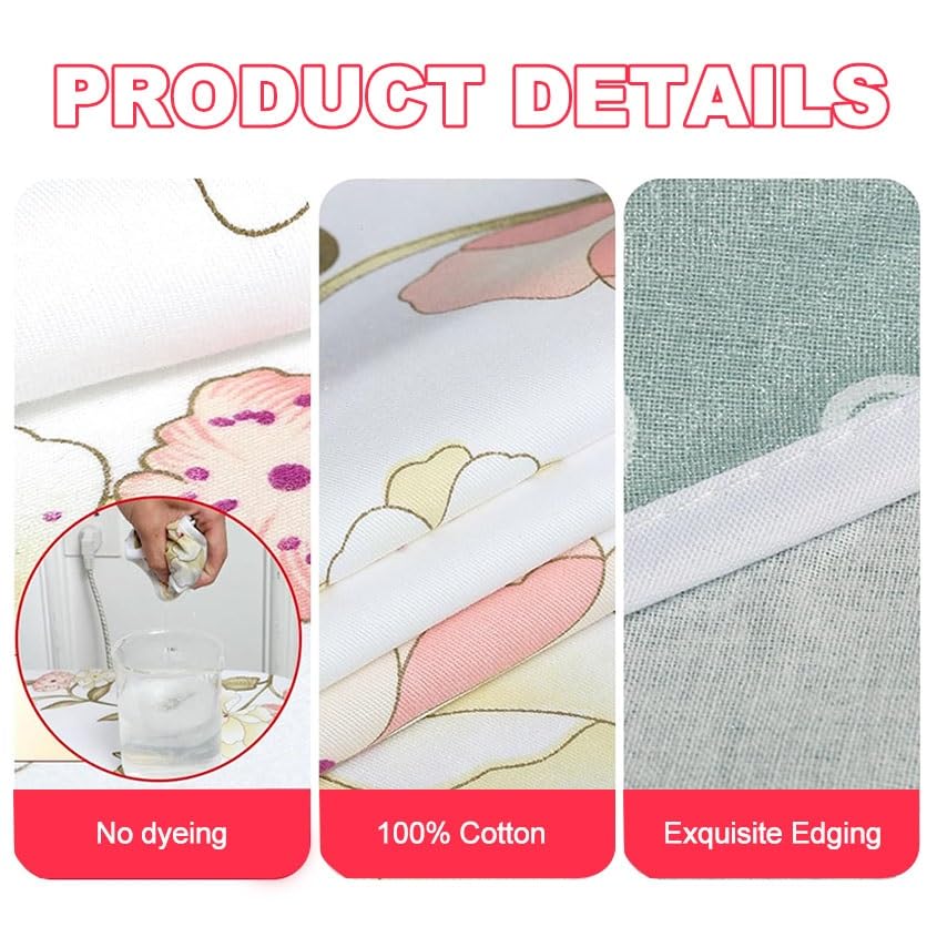 Copriasse da Stiro, Copriasse da Stiro Universale, Bordi Raffinati, con Coulisse, Senza Scolorimento, Resistente Alle Alte Temperature, Adatto for L'uso Domestico, Bianco con Motivo Floreale(Large)