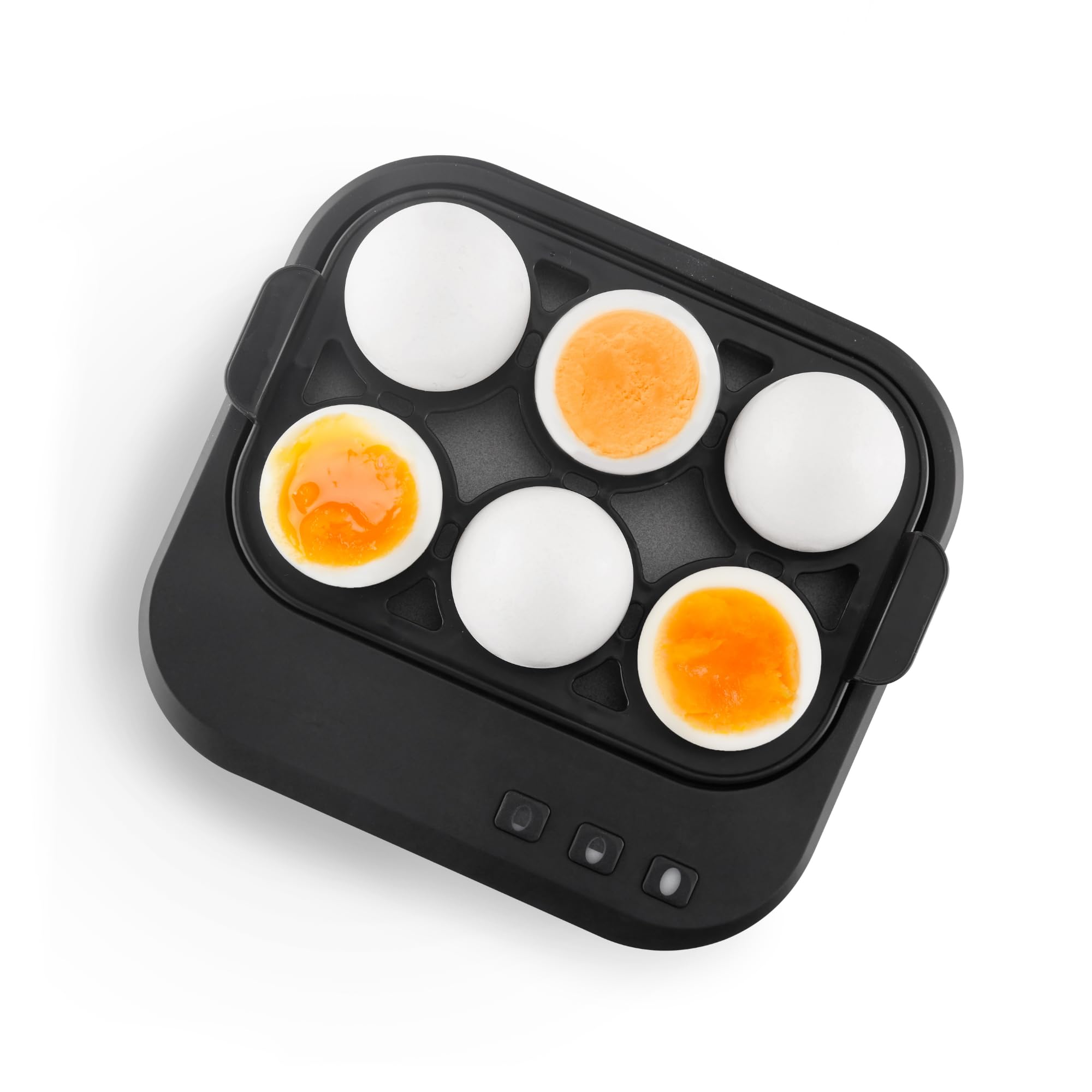 EUREL KJ42 - Olla de huevos eléctrica con función de voz y apagado automático - Huevo compacto con vidrio dosificador y perforador - Sin BPA