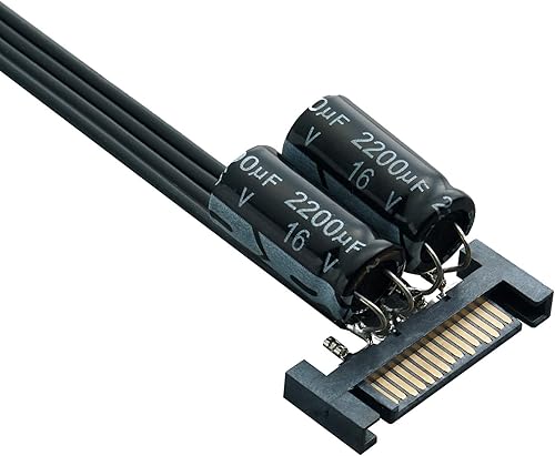 Miniatura 7 de Silverstone Technology Conectores de alimentación SATA superflexibles de uno a tres con condensadores CP06-L-USA