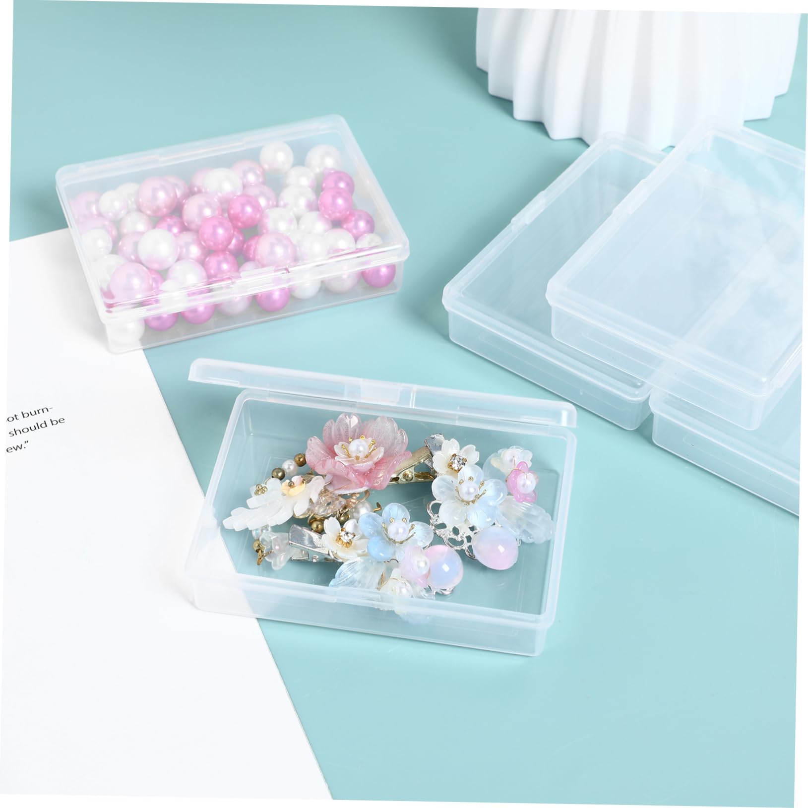 Didiseaon 5 Set Di Contenitori Per Gioielli in Plastica Di Piccole Dimensioni Scatola Di Cartone Organizer Per Perline Robusto E Versatile 8 Pezzi * 5